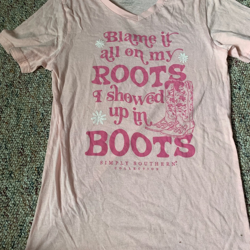 Simply Southern Light Pink Tee